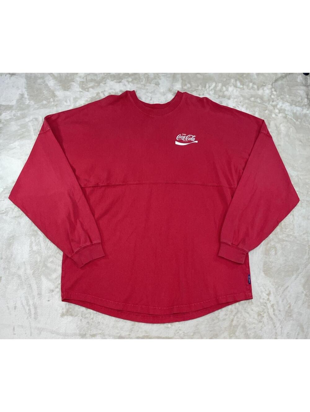 Rare Coca Cola Red SPIRIT JERSEY Long Sleeve Szl Large Unisex Coke Soda